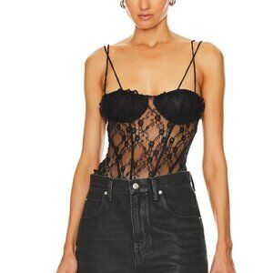 New Intimately Free People Women's Size SP If You Dare Bodysuit In Black